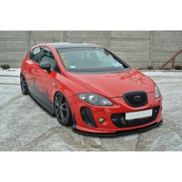 Накладка сплиттер на передний бампер на Seat Leon II MS Design